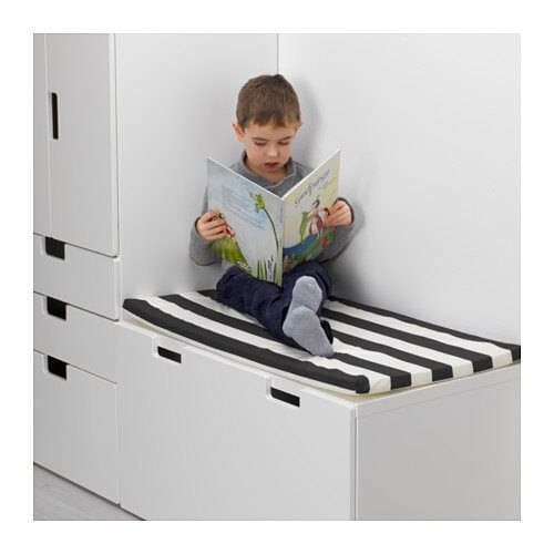 Rockin Cushions IKEA Bench Pad SALE IKEA Bankkamrat, Hemmahos, Stuva Bench Pad Cover  70's Brown Wavy